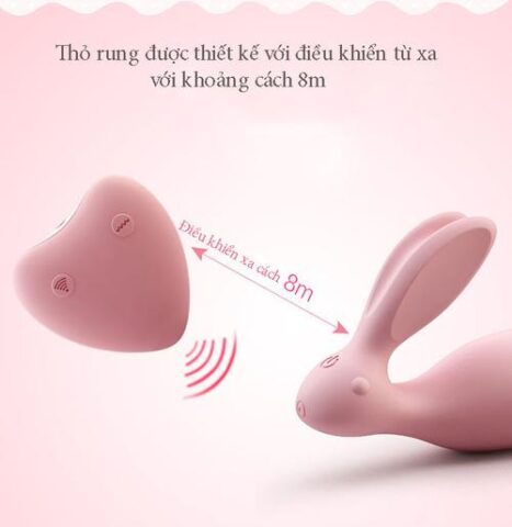Dụng cụ mát xa âm đạo điều khiển thỏ con MS15A có thêm remote chỉnh từ xa vô cùng tiện lợi
