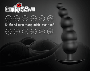 Ảnh động mô tả 12 chế độ rung đa dạng của máy rung hậu môn Prettylove HM02B