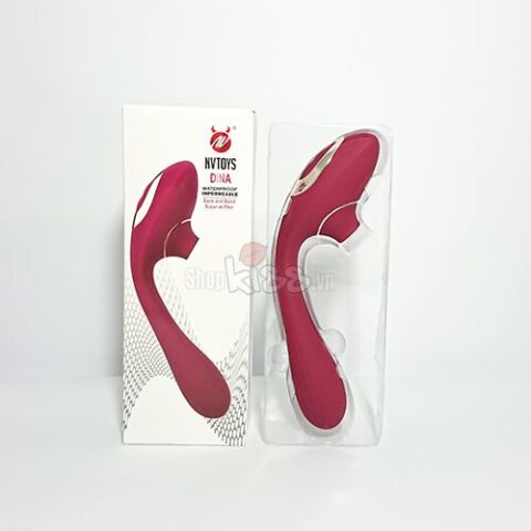 Máy rung bú âm đạo Dina MS14B màu tím sang trọng trên nền trắng