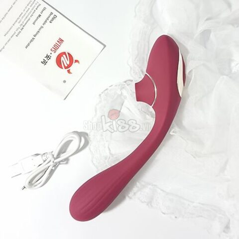 Bộ sản phẩm đầy đủ của máy rung bú âm đạo Dina MS14B và sách hướng dẫn