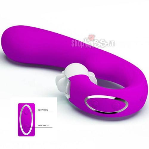Hai nút điều khiển đơn giản trên máy rung liếm Prettylove Magic Tongue DC88K, dễ dàng thao tác và lựa chọn chế độ.