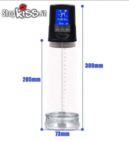 Kích thước chi tiết của Máy tập to dương vật màn hình LCD thông minh DC69N