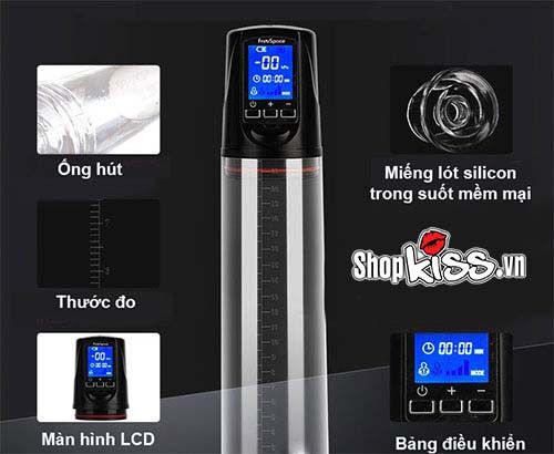 Cấu tạo chi tiết các bộ phận của Máy tập to dương vật màn hình LCD thông minh DC69N
