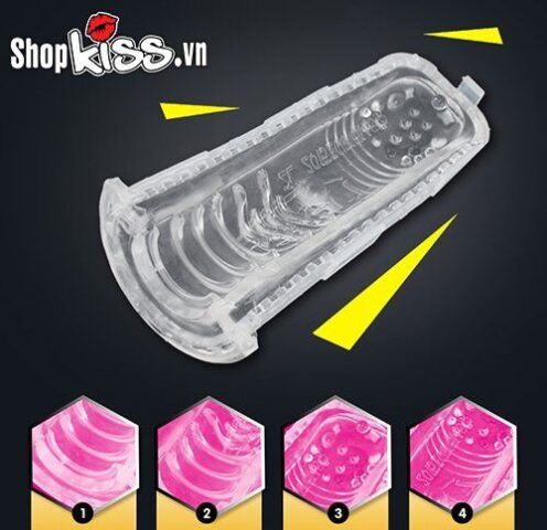 Kết cấu gân gai bên trong lòng máy thủ dâm LEVETT Zyra AD58 tăng cường kích thích
