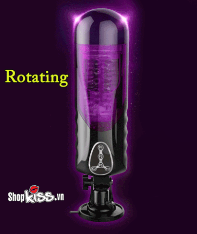 Ảnh GIF mô tả chuyển động thụt xoay của Máy thủ dâm tự động bú mút Flashing Lover II AG36G chính hãng