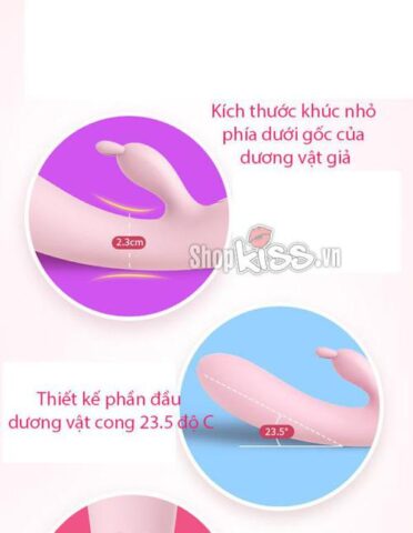 Tai thỏ rung kép của Leten Faye DV66 kích thích đa điểm