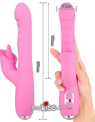 Hình ảnh so sánh kích thước thực tế của sextoy Nalone T-May DC55E với bàn tay
