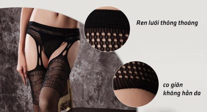 Chất liệu ren và cotton cao cấp của nịt vớ NY65 thoáng mát co giãn