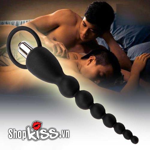 Sextoy cho gay Black Mont HM17 với chất liệu silicone đen mềm mại và bộ điều khiển rung