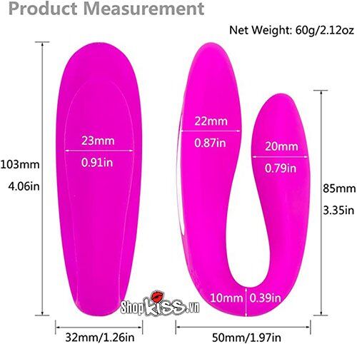 Kích thước chi tiết của trứng rung tình yêu EG30N nhỏ gọn tiện lợi