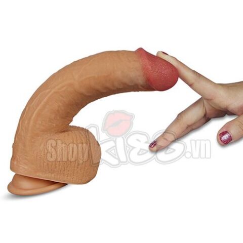 Minh họa độ mềm dẻo uốn cong của dương vật giả Anthony DV07R chất liệu silicone