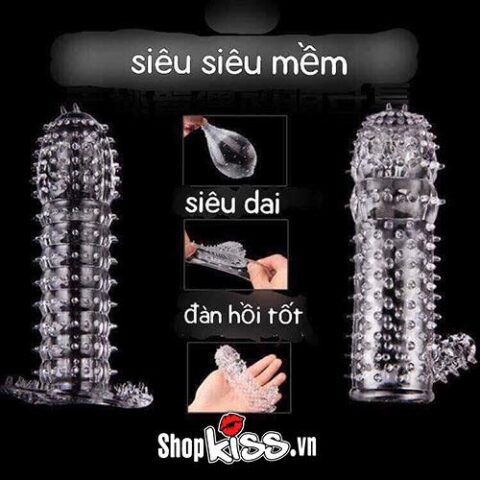 Cận cảnh chất liệu silicone mềm dẻo của bao đôn gân gai bi 5BD