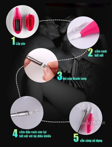 Minh họa các bước cơ bản sử dụng thanh rung kích thích niệu đạo DC11D