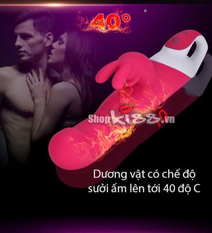 Hình ảnh mô tả tính năng làm ấm 40 độ C của dương vật giả Nano Jeuplay MS28H, mang lại cảm giác chân thật khi sử dụng