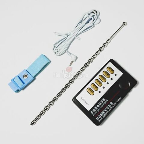 Thanh mát xa kích thích niệu đạo bằng xung điện DC11V chất liệu inox 304 an toàn cho nam giới