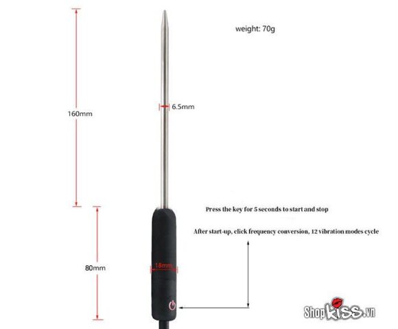 Kích thước chi tiết của thanh rung niệu đạo DC11N phù hợp cho người mới bắt đầu