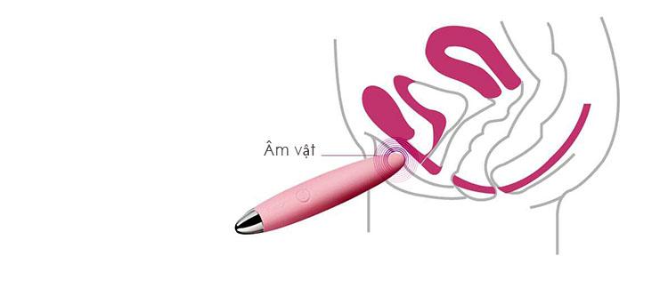 Các chị em có thể dùng Thanh Mát Xa Mini Nhỏ Xinh Svakom Daisy DC90A kích thích vào âm vật và âm đạo