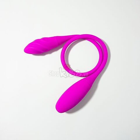 Hình ảnh thực tế trứng rung dây dài Snaky Vibe DC79 màu hồng uốn cong