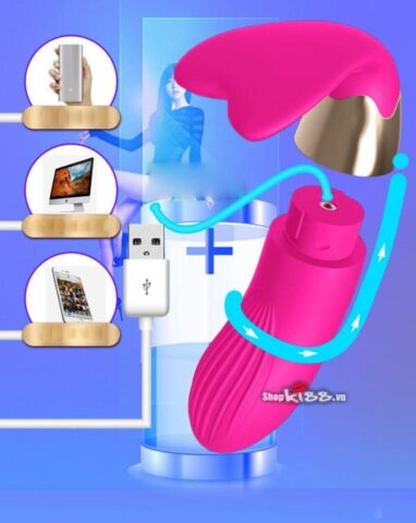 Trứng rung cá voi sưởi ấm DC88A sử dụng cổng sạc USB từ tính tiện lợi và an toàn