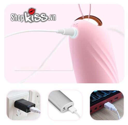 Dây sạc cổng USB tiện lợi đi kèm Trứng rung Galaku Miya EG6