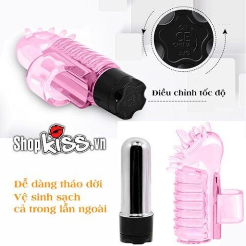 Trứng rung đeo ngón tay kích thích âm vật Finger Vibrator (DC10D) 18 Trứng rung đeo ngón tay DC10D finger vibrator tại sài gòn