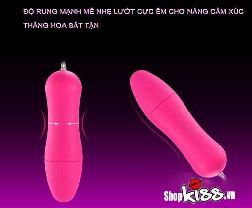 Cận cảnh trứng rung Bullet EG26 làm nổi bật chất liệu silicon mềm mịn và các chế độ rung mạnh mẽ