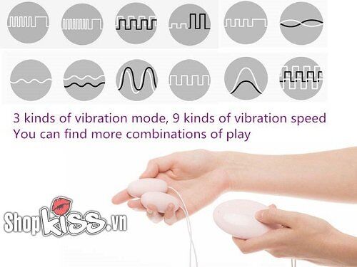Bộ điều khiển và hai đầu trứng rung DC59D với nhiều chế độ rung mạnh mẽ