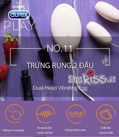 Trứng rung đôi DC59D chất liệu silicone cao cấp, thiết kế tinh tế cho nữ giới