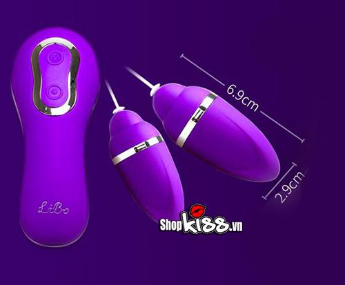Kích thước nhỏ gọn của trứng rung đôi Libo EG33F