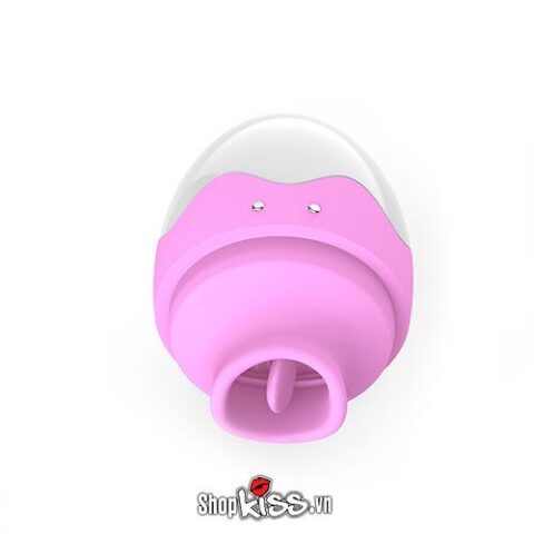 Trứng rung lưỡi liếm Little Vicky Dibe màu hồng trắng tinh tế