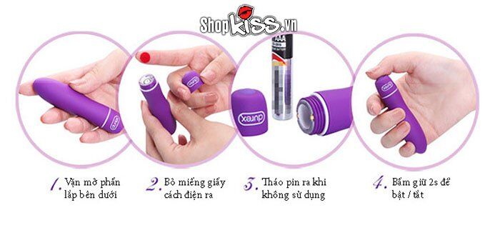 Cách lắp pin cho Trứng rung mini đa tần số Durex S-VIBE