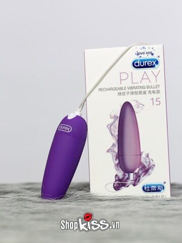 Trứng rung Durex S-Vibe MS25D màu hồng tím tinh tế trên nền trắng