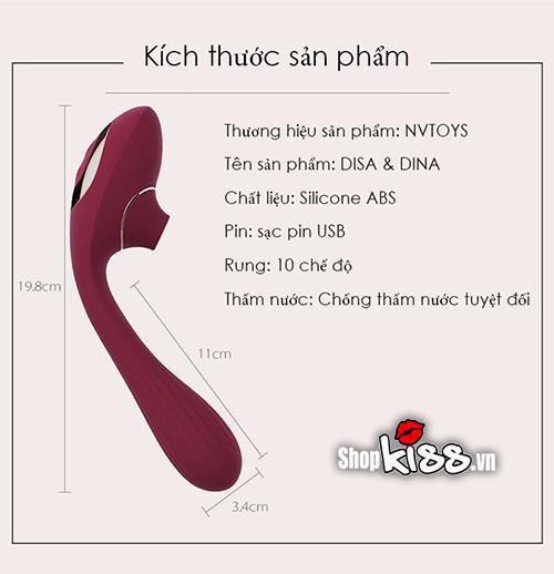 Bảng thông số kỹ thuật chi tiết của máy rung bú âm đạo Dina MS14B
