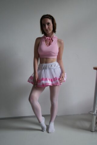Brunette ballerina Lia Louise teases in her tutu & fucks her dance instructor