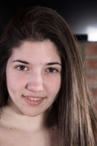 82432818_018_1ba4 Brunette amateur Virgin shows her round boobs and hairy muff in a solo