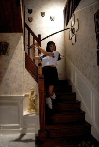 96010705_018_2e33 College Uniform performed by Lily Nude Porn Pics