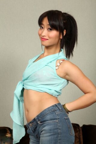 27138765_001_5090 Asian amateur Ayumu Kase leaps into the air after getting buck naked