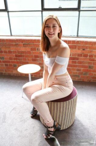 64690383_005_705b Beautiful teen with big ass Lulu Reynolds unveils her tiny tits and red thongs