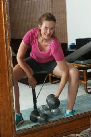 68660720_008_0f93 Horny mature mom Camille Johnson drops her exercise clothes and rubs her twat